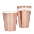Papieren Feestbekers Roségoud 6 Stuks
