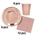 Papieren Feestservies Set Roségoud