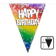 Op deze afbeelding zie je een Decoratie, van het merk Boland. Vlaggenlijn Rainbow Happy Birthday