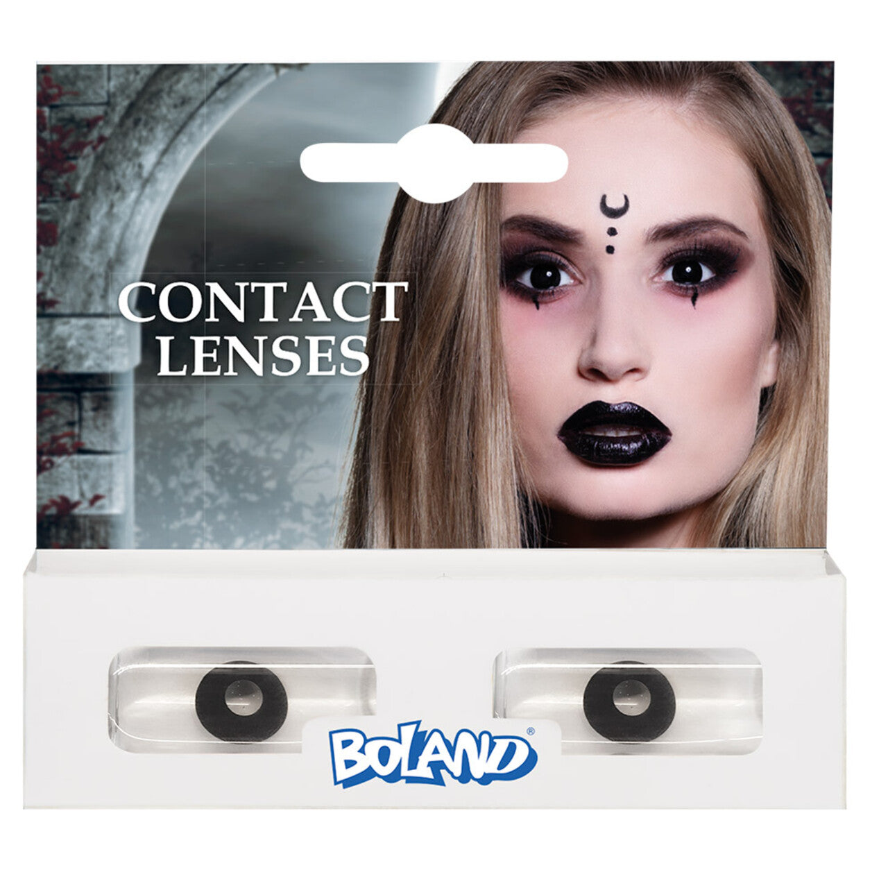 Op deze afbeelding zie je een Accessoires, van het merk Boland. Paar Lenzen Zwart Heks