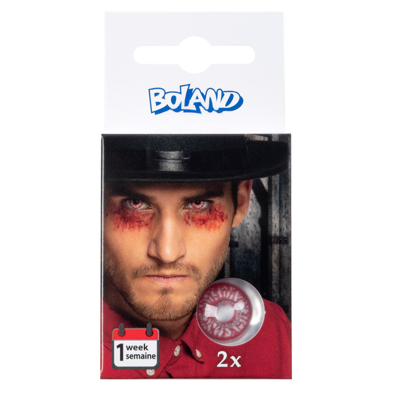 Op deze afbeelding zie je een Accessoires, van het merk Boland. Weeklenzen Outraged Rode Woeste Ogen