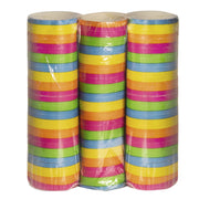 Op deze afbeelding zie je een Decoratie, van het merk Boland. Set 3 Rollen Papieren Serpentines Regenboog