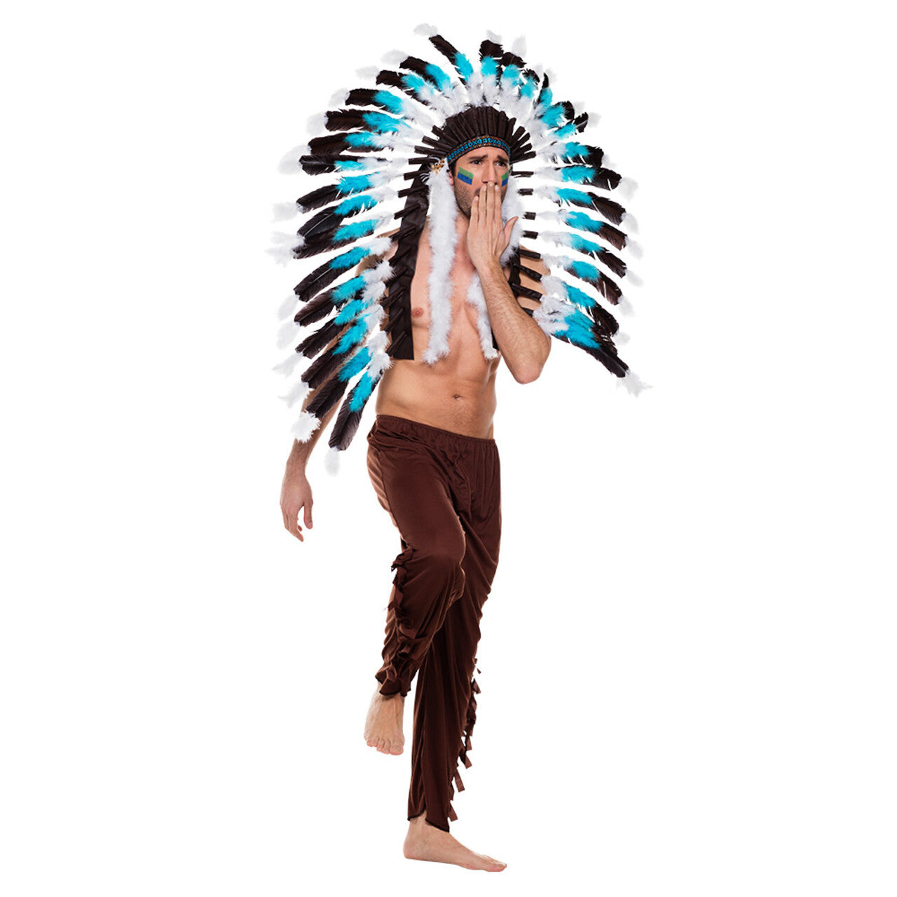Op deze afbeelding zie je een Accessoires, van het merk Boland. Indianen Hoofdtooi Snow Wolf