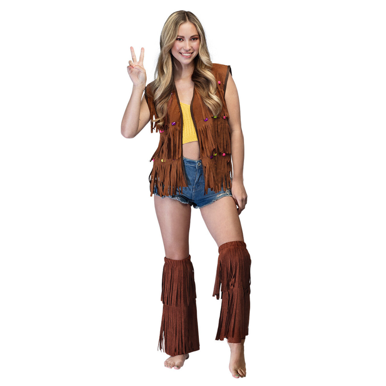 Op deze afbeelding zie je een Accessoires, van het merk Boland. Beenwarmers Bohemian Indianen Festival