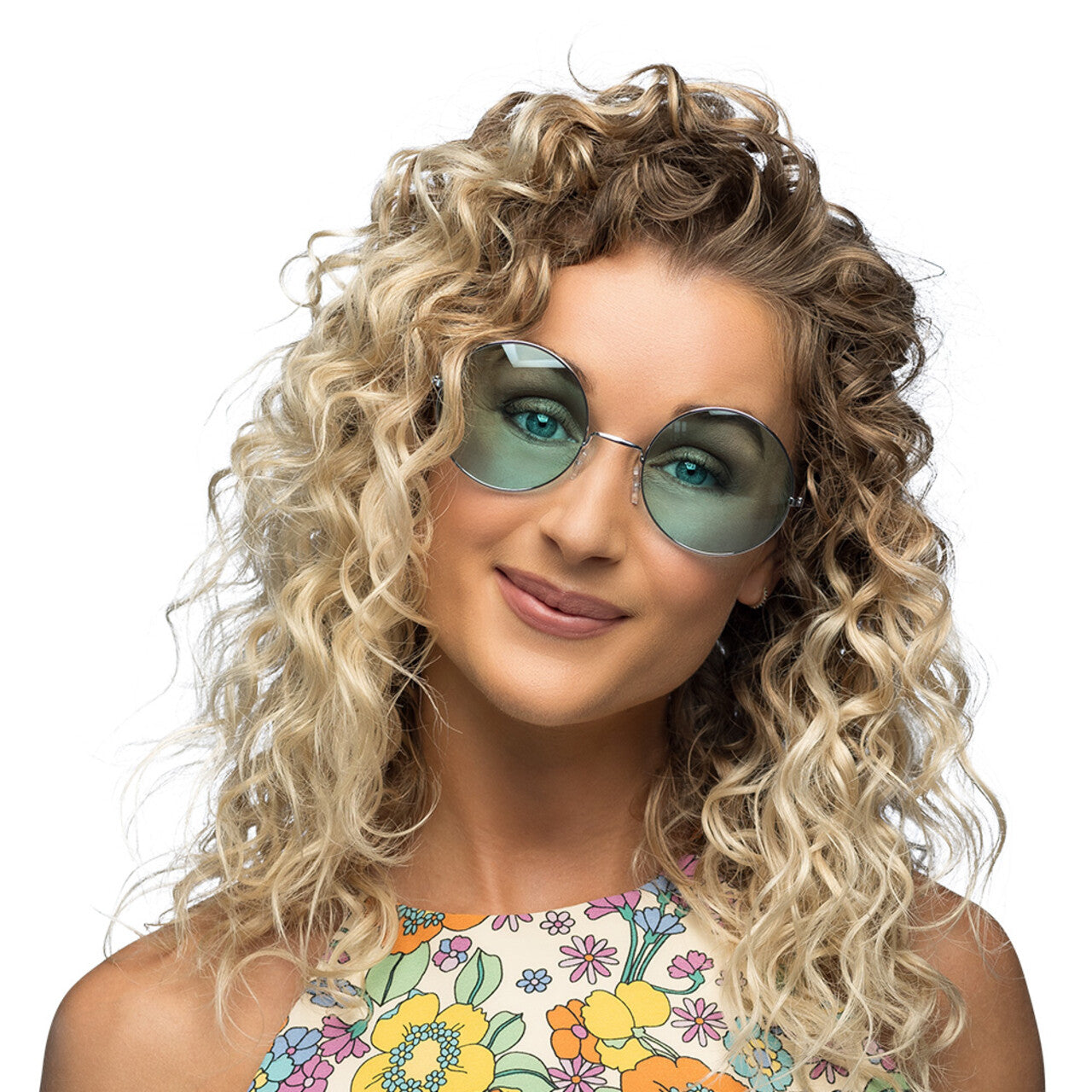 Op deze afbeelding zie je een Accessoires, van het merk Boland. Partybril Hippie XL Groen