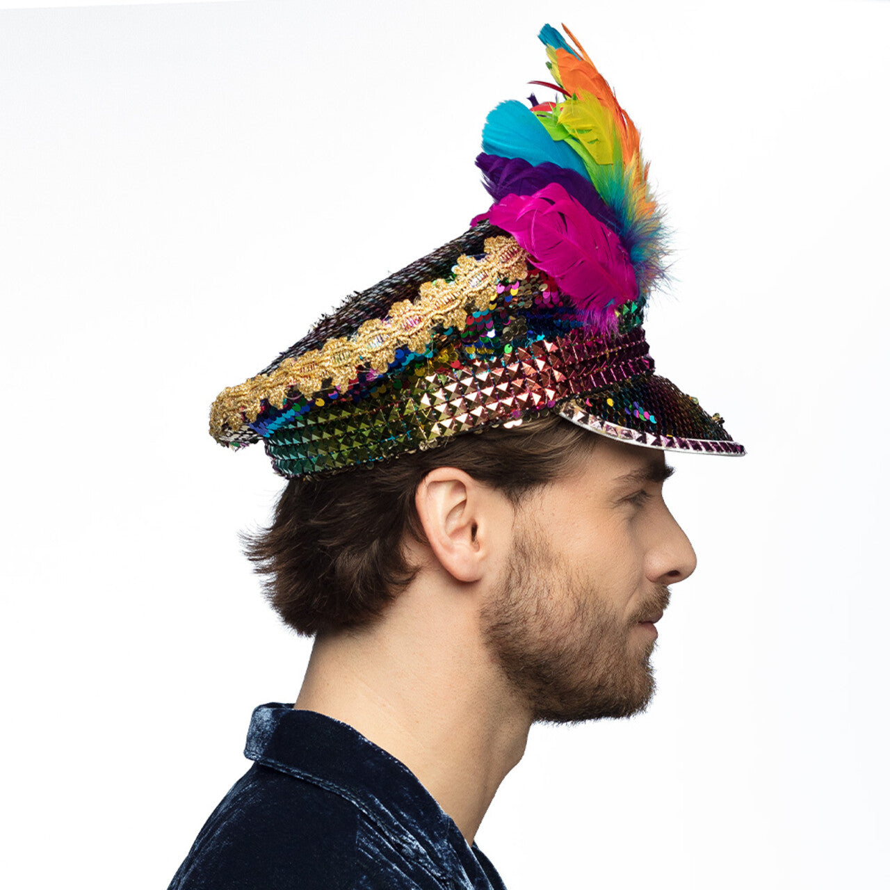 Op deze afbeelding zie je een Accessoires, van het merk Boland. Pet Shiny Rainbow Chief