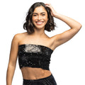 Festival Top Sparkle Zwart Pailletten Vrouw
