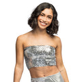 Festival Top Sparkle Pailletten Zilver Vrouw