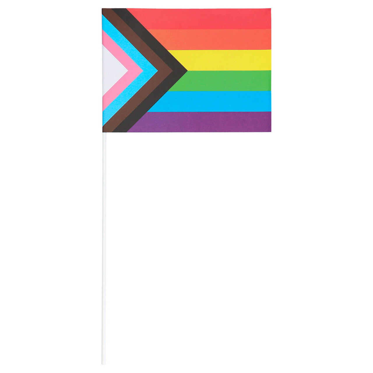 Op deze afbeelding zie je een Decoratie, van het merk Boland. Set 6 Papieren Zwaaivlaggen Rainbow Progress