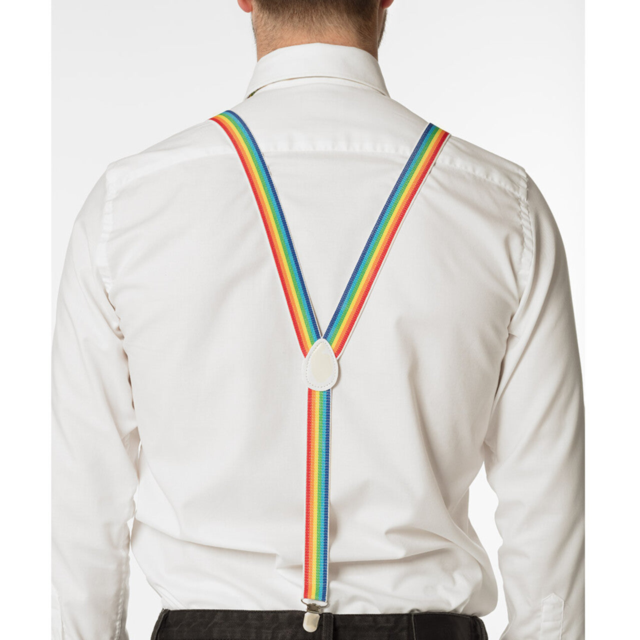 Op deze afbeelding zie je een Accessoires, van het merk Boland. Gentleman Party Set Regenboog (Partybril, Vlinderstrik En Bretels)