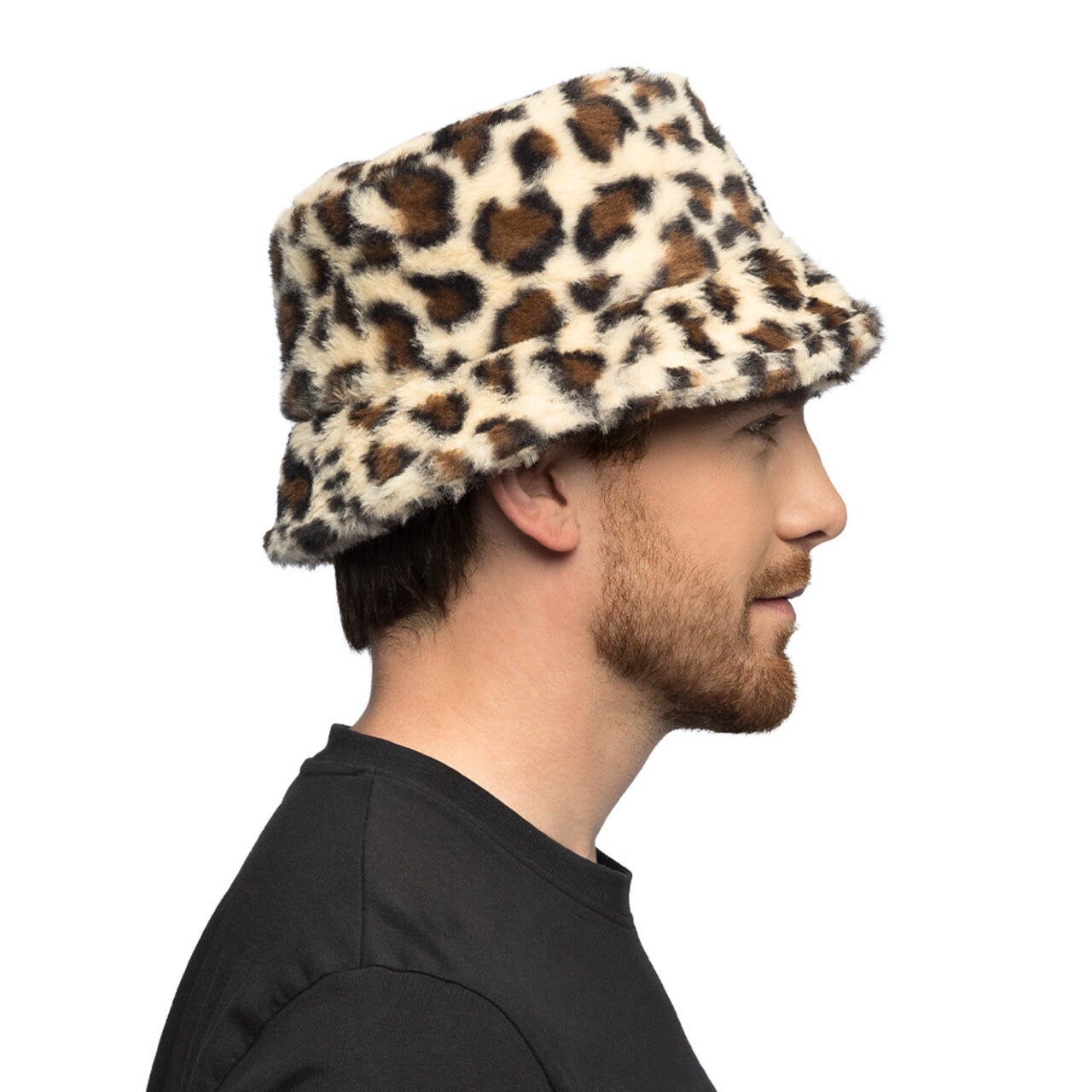 Op deze afbeelding zie je een Accessoires, van het merk Boland. Pluchen Bucket Hat Luipaard