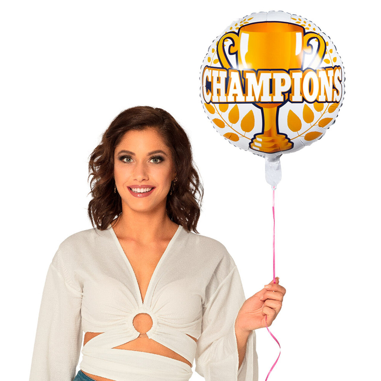 Op deze afbeelding zie je een Decoratie, van het merk Boland. Folieballon We Are The Champions