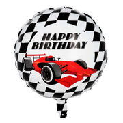 Op deze afbeelding zie je een Decoratie, van het merk Boland. Folieballon Happy Birthday Race Speed