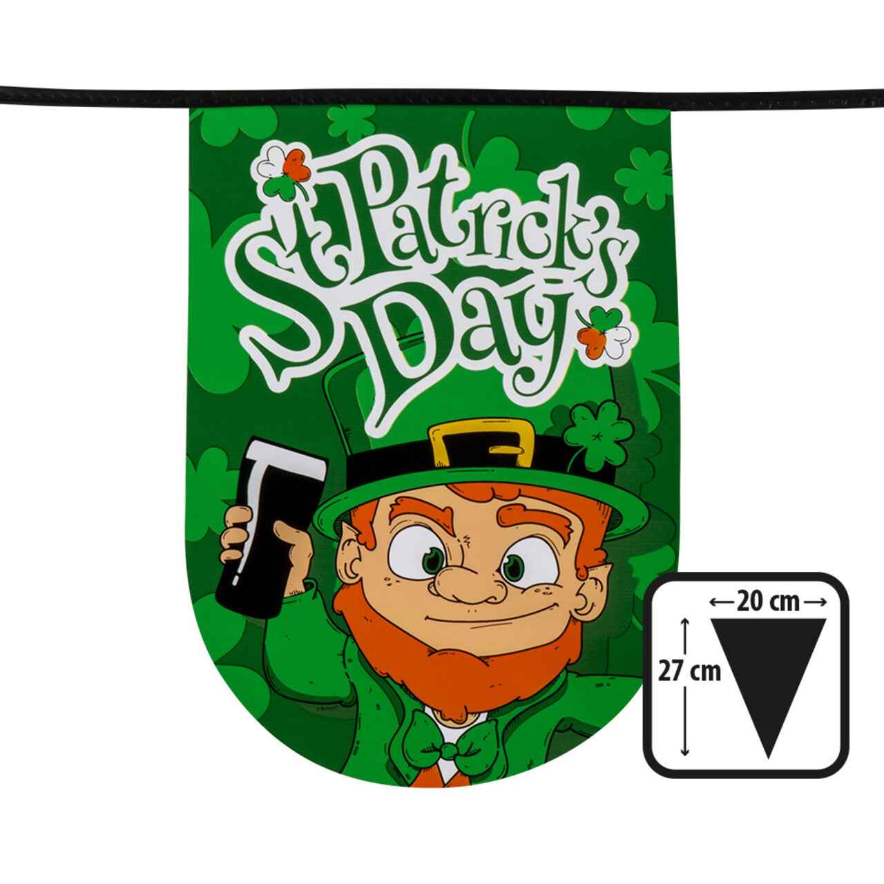 Op deze afbeelding zie je een Decoratie, van het merk Boland. Vlaggenlijn St. Patricks Day