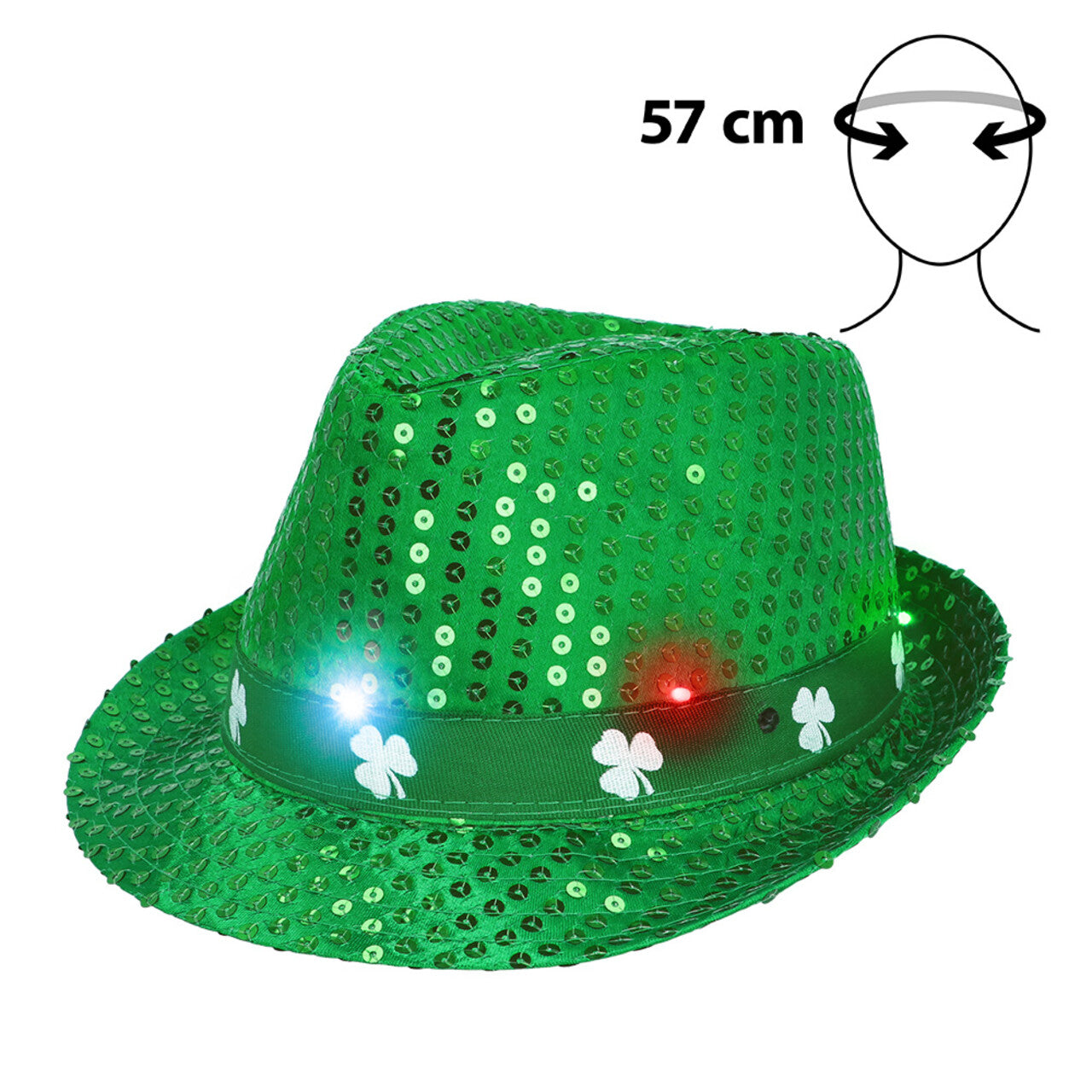 Op deze afbeelding zie je een Accessoires, van het merk Boland. St. Patrick’s Klaverhoed Led