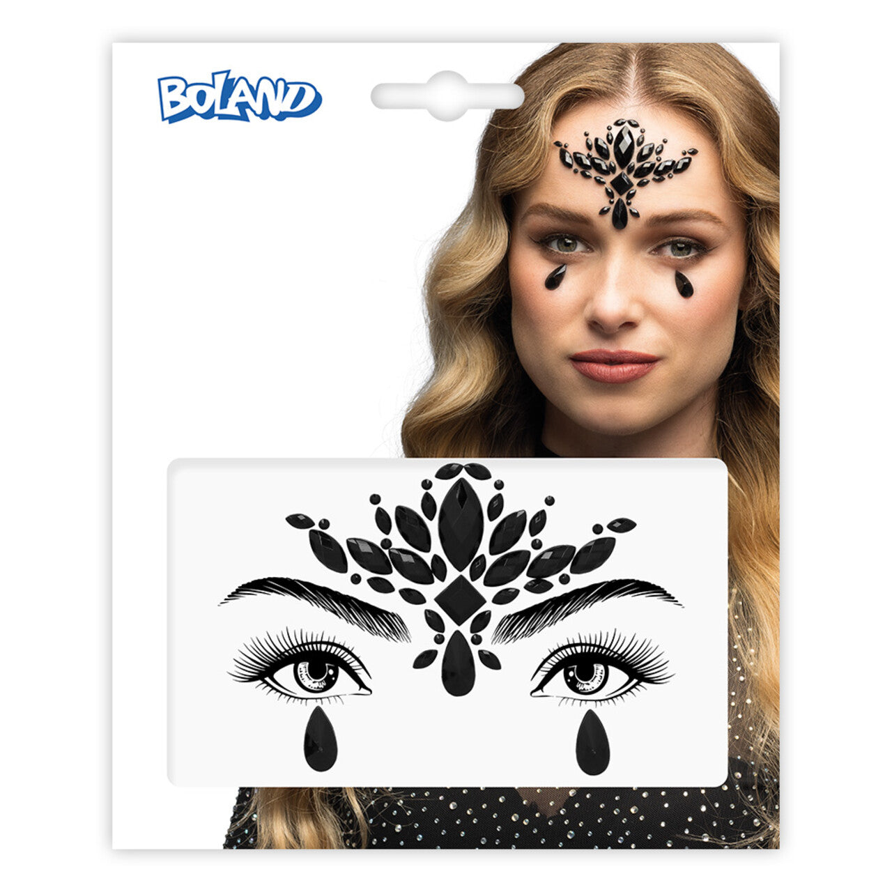 Op deze afbeelding zie je een Accessoires, van het merk Boland. Gezichtsjuwelen Plaksteentjes Madeline