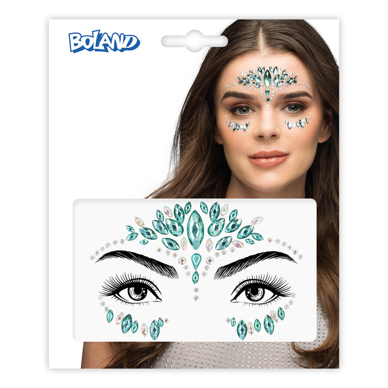 Op deze afbeelding zie je een Accessoires, van het merk Boland. Gezichtsjuwelen Plaksteentjes Emilia