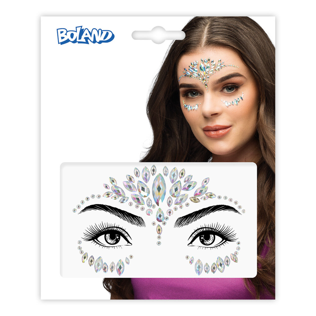Op deze afbeelding zie je een Accessoires, van het merk Boland. Gezichtsjuwelen Plaksteentjes Olivia