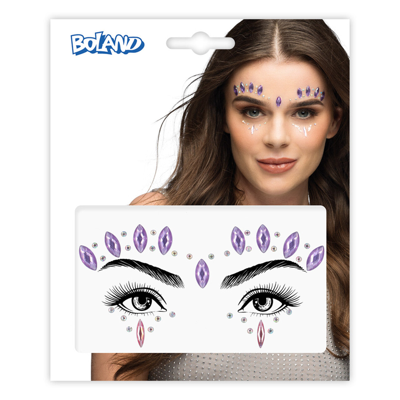 Op deze afbeelding zie je een Accessoires, van het merk Boland. Gezichtsjuwelen Plaksteentjes Penelope