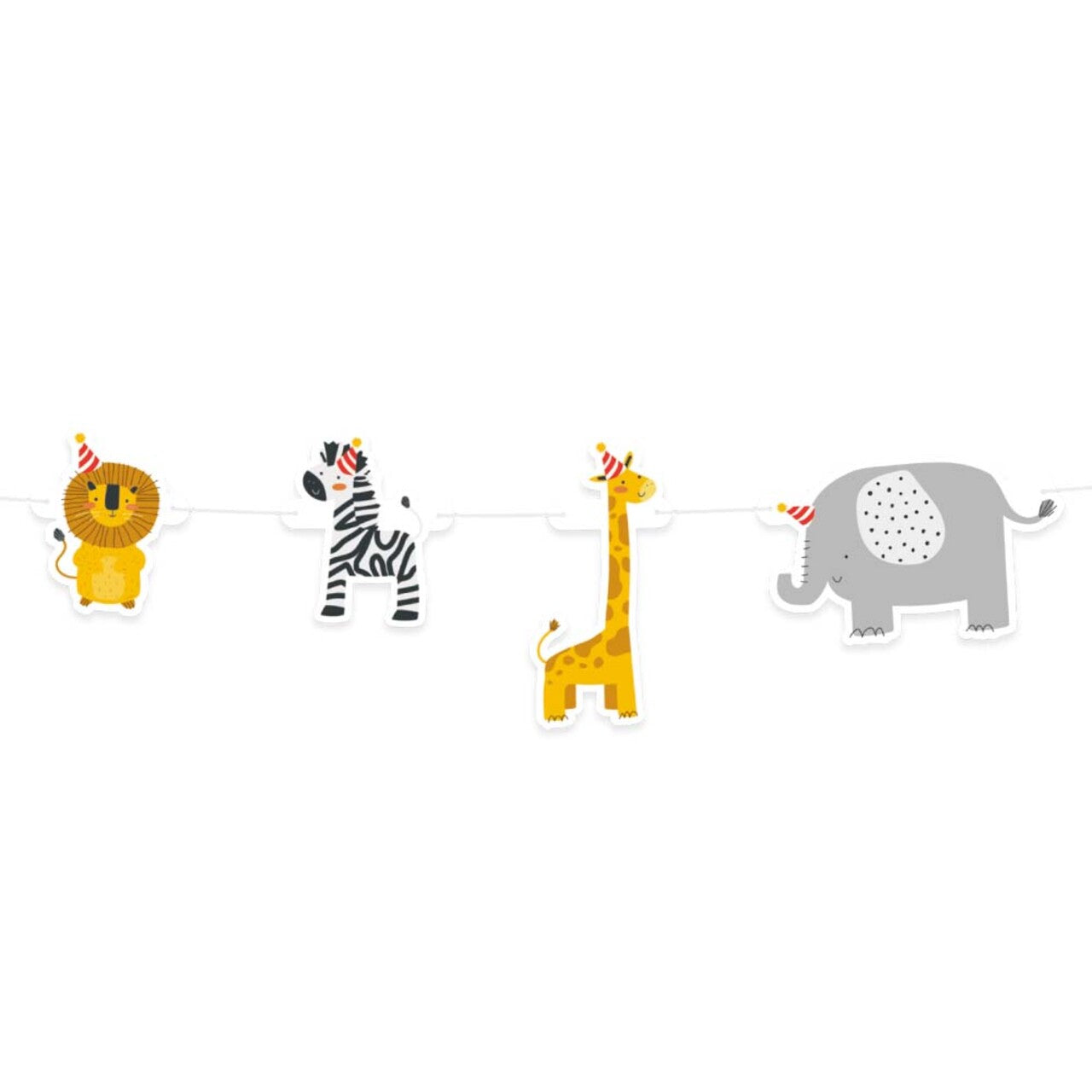 Op deze afbeelding zie je een Decoratie, van het merk Boland. Kartonnen Slinger Kinder Safari Feestje