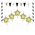 Taartdecoratie Party Time Goud Wit Zwart