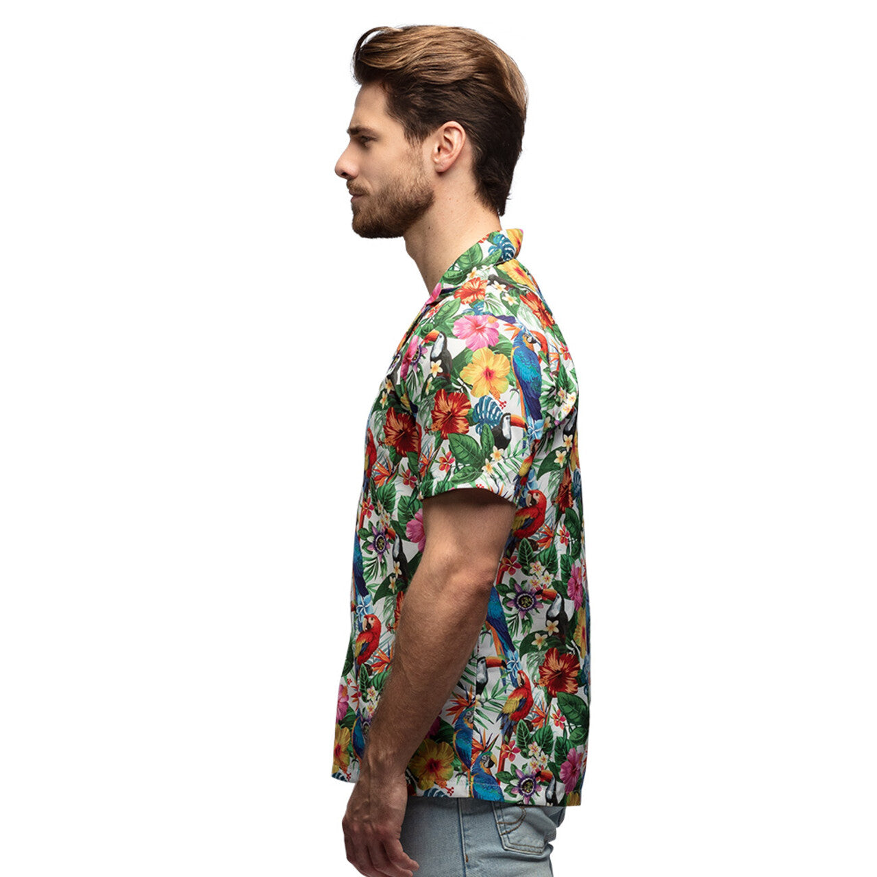 Op deze afbeelding zie je een Kostuums, van het merk Boland. Tropical Birds Shirt Man