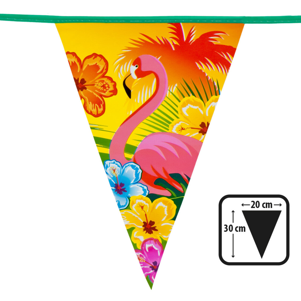 Op deze afbeelding zie je een Decoratie, van het merk Boland. Vlaggenlijn Flamingo Hibiscus Tropical Party