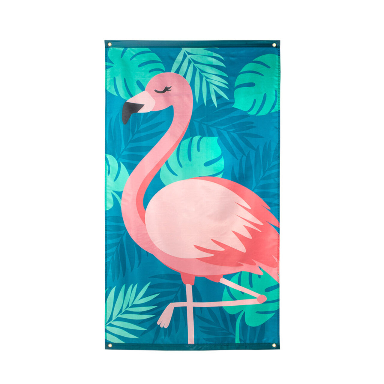 Op deze afbeelding zie je een Decoratie, van het merk Boland. Tropische Vlag Flamingo