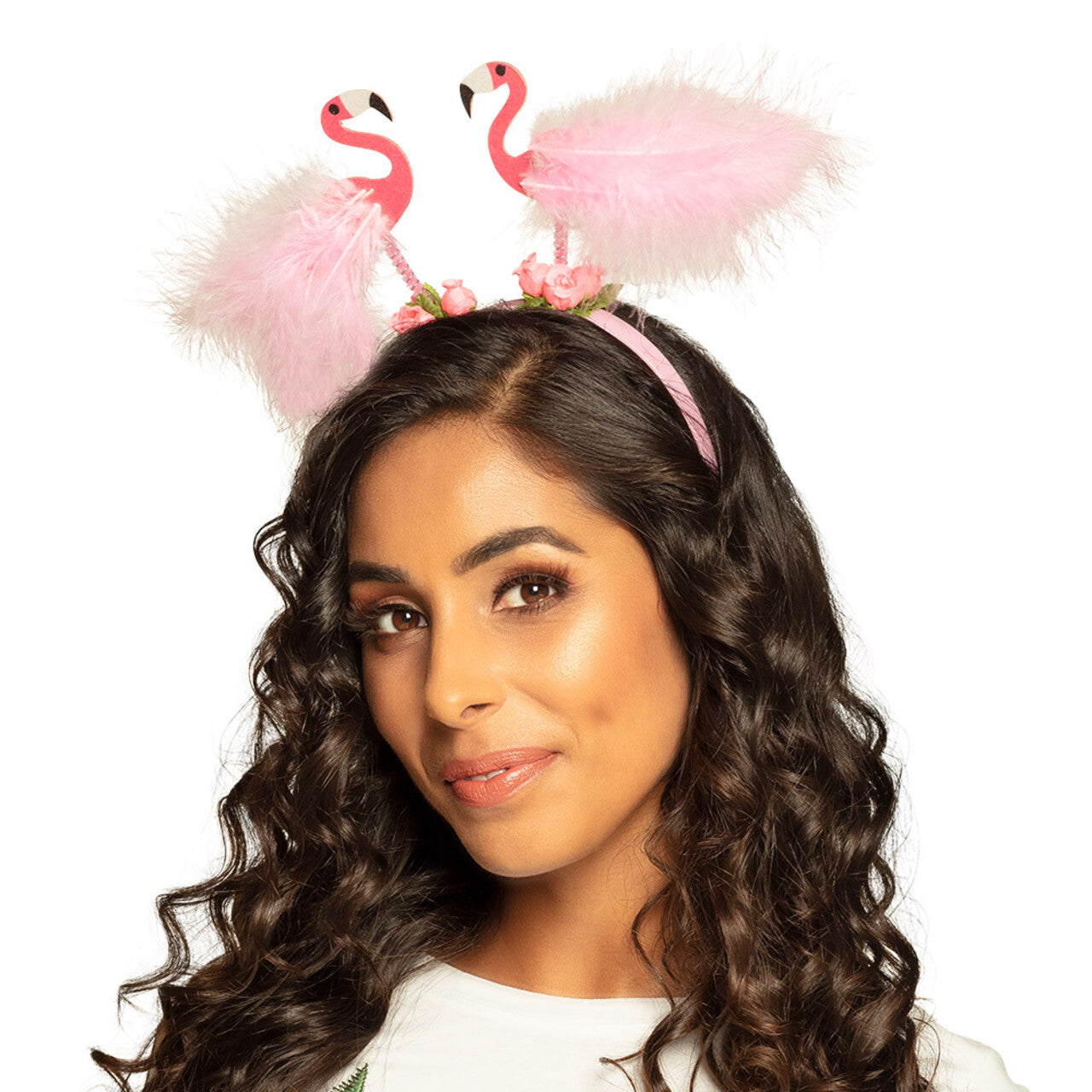 Op deze afbeelding zie je een Accessoires, van het merk Boland. Diadeem Sweet Flamingos