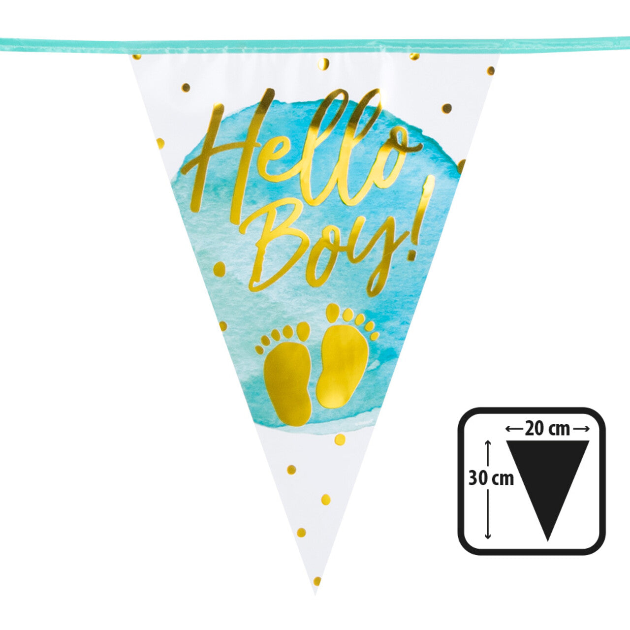 Op deze afbeelding zie je een Decoratie, van het merk Boland. Vlaggenlijn Hello Boy!