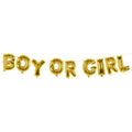 Folieballon Slinger Letters Boy Or Girl Goud