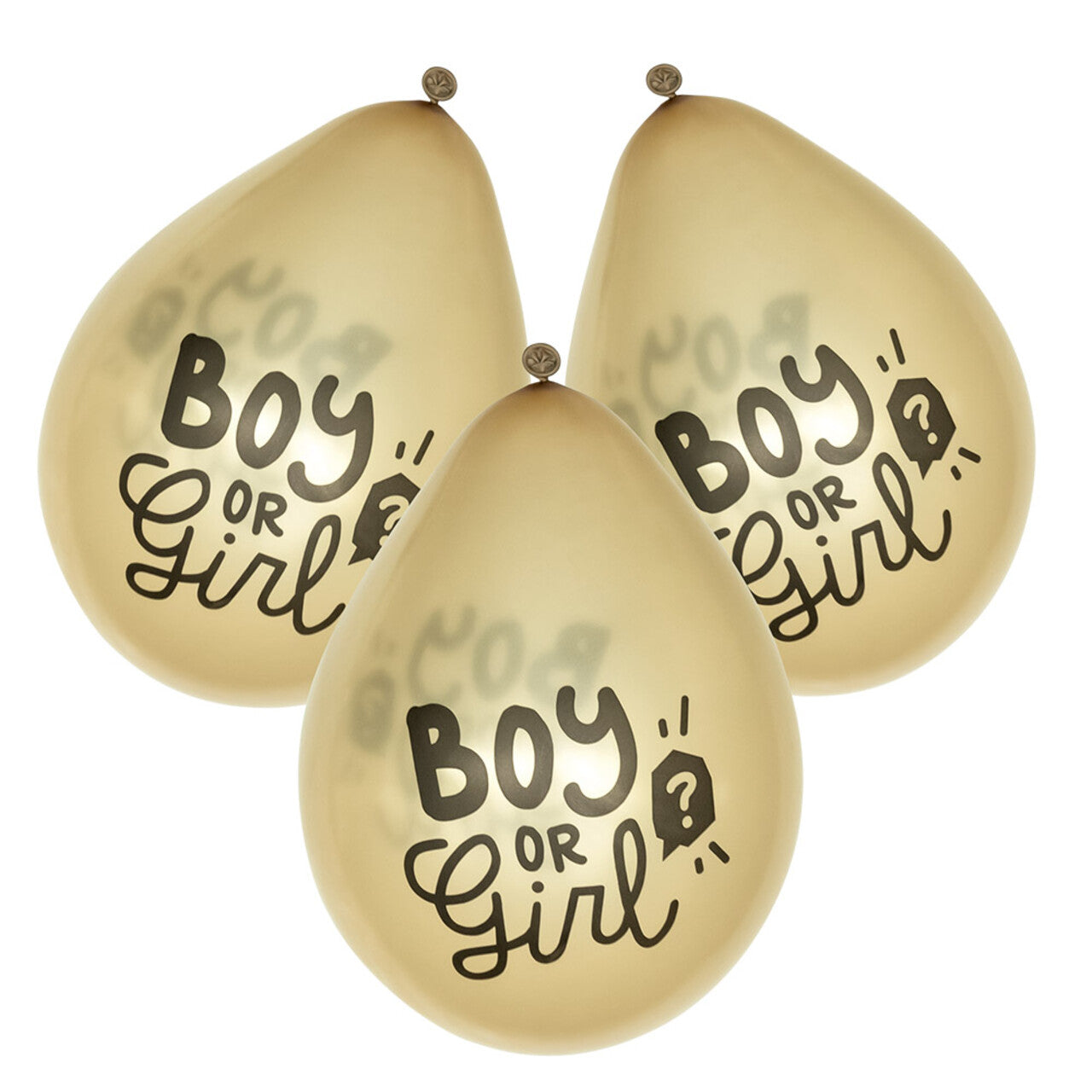 Op deze afbeelding zie je een Decoratie, van het merk Boland. Set 6 Latex Ballonnen Boy Or Girl Gender Party