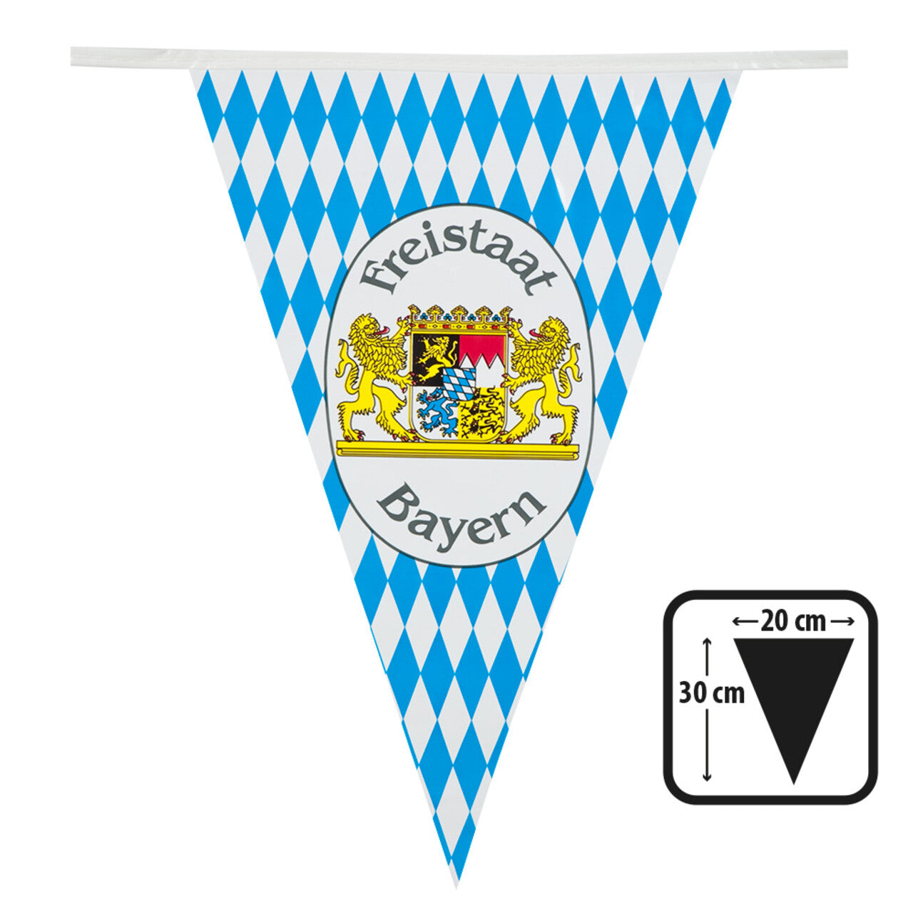Op deze afbeelding zie je een Decoratie, van het merk Boland. Vlaggenlijn Freistaat Bayern Oktoberfest