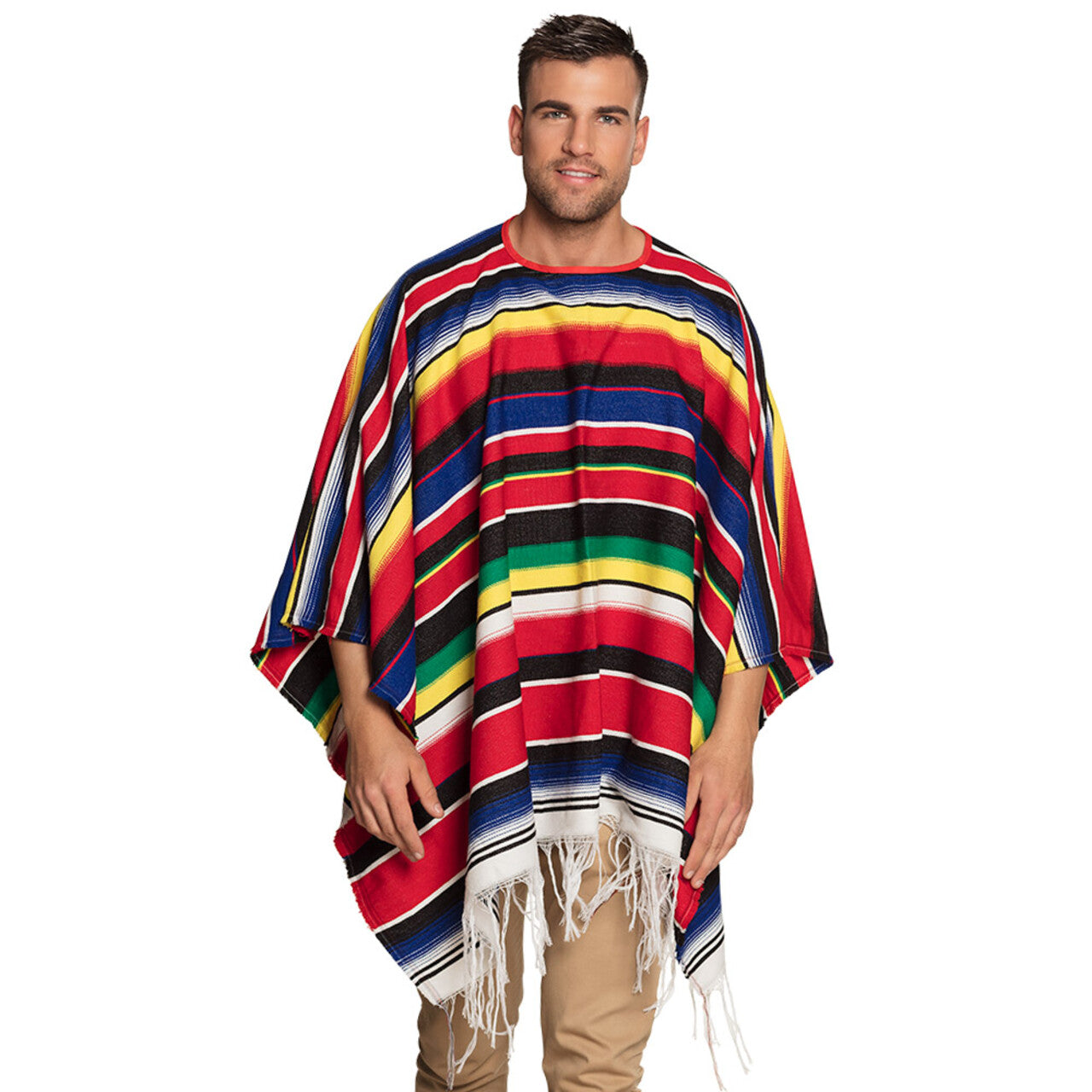 Op deze afbeelding zie je een Kostuums, van het merk Boland. Poncho Diego Man