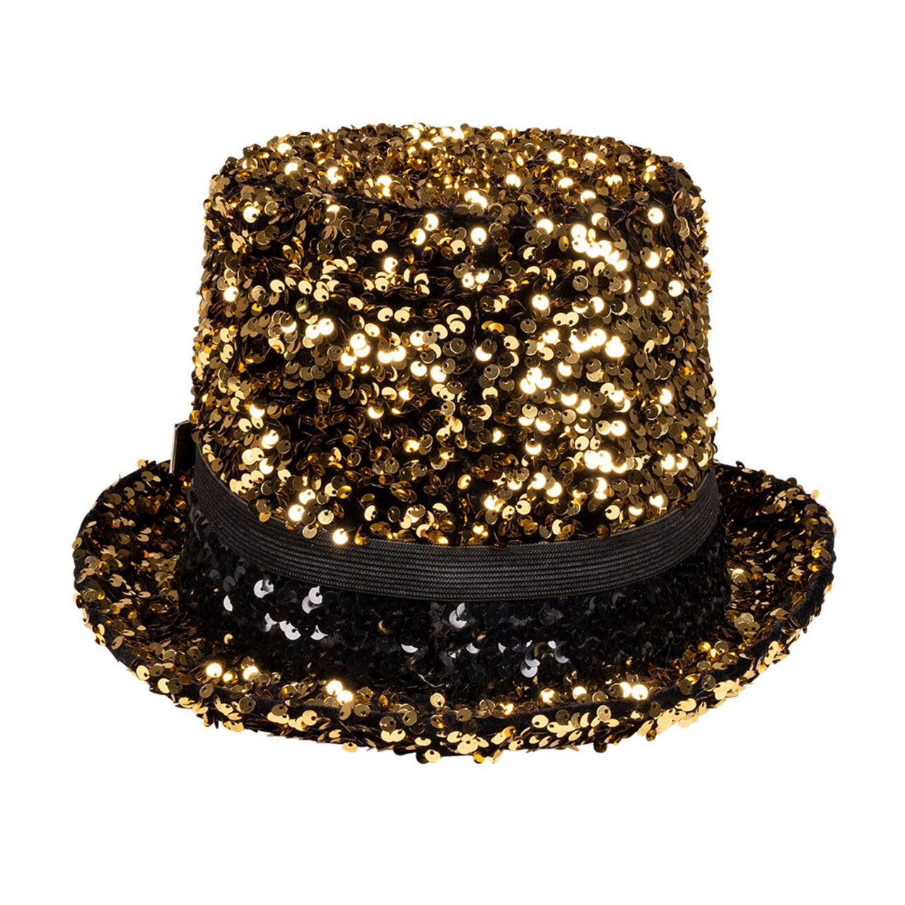 Op deze afbeelding zie je een Accessoires, van het merk Boland. Gouden Pailletten Dream Partyhoed Met Bril