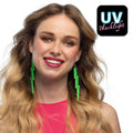 Paar Oorbellen Flash Neongroen Uv