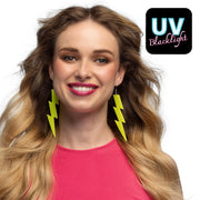 Op deze afbeelding zie je een Accessoires, van het merk Boland. Paar Oorbellen Flash Neongeel Uv