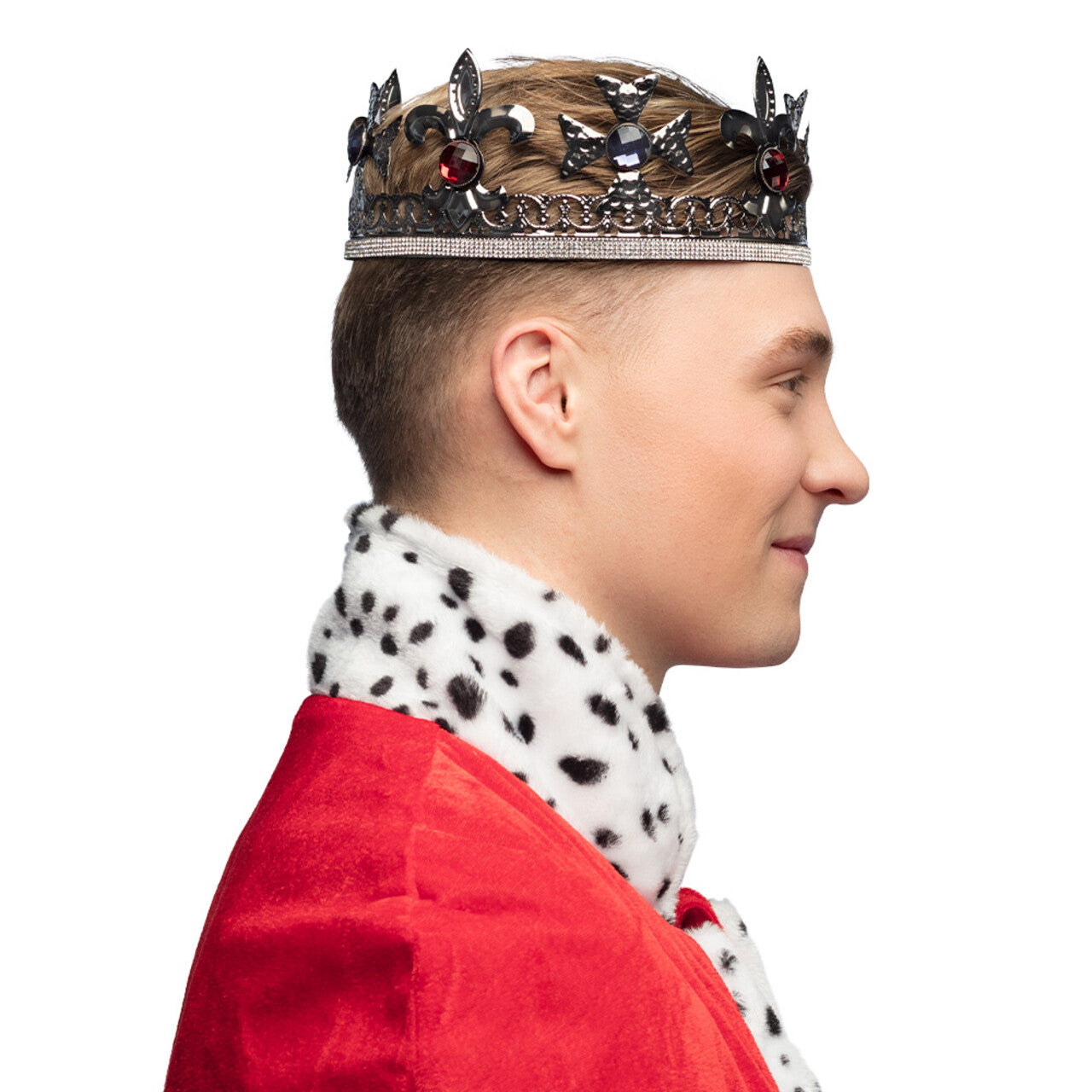 Op deze afbeelding zie je een Accessoires, van het merk Boland. Metalen Kroon Royal King Silverstone Zilver