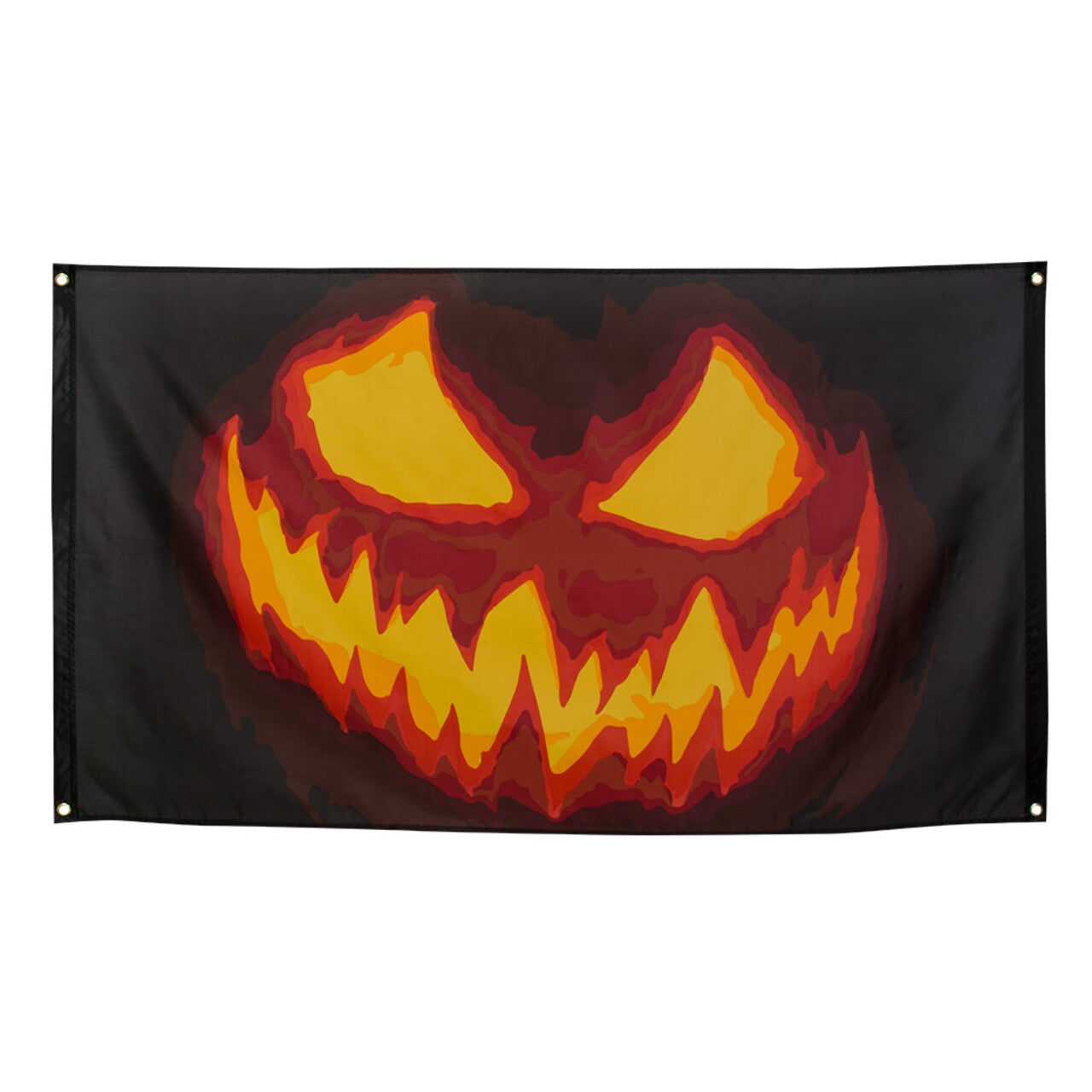 Op deze afbeelding zie je een Decoratie, van het merk Boland. Grote Vlag Creepy Pumpkin