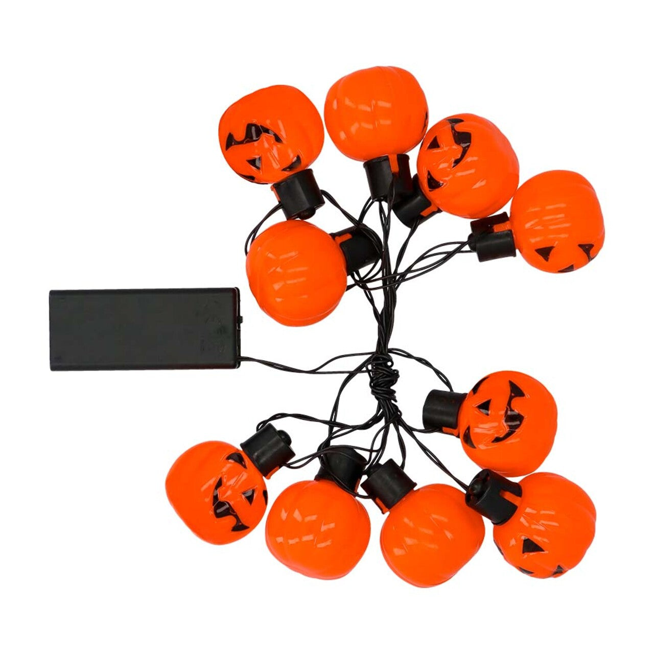 Op deze afbeelding zie je een Decoratie, van het merk Boland. Vrolijke Pompoen Lichtsnoer Led