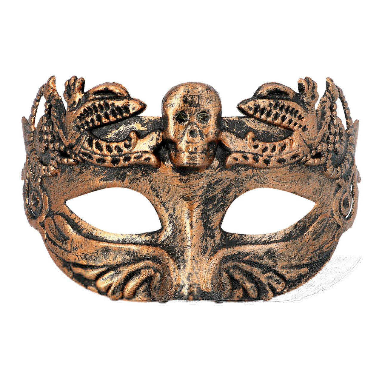 Op deze afbeelding zie je een Accessoires, van het merk Boland. Oogmasker Skullmeister Brons