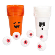 Op deze afbeelding zie je een Decoratie, van het merk Boland. Set Drankspel Halloween Beer Pong Zombie Eyes
