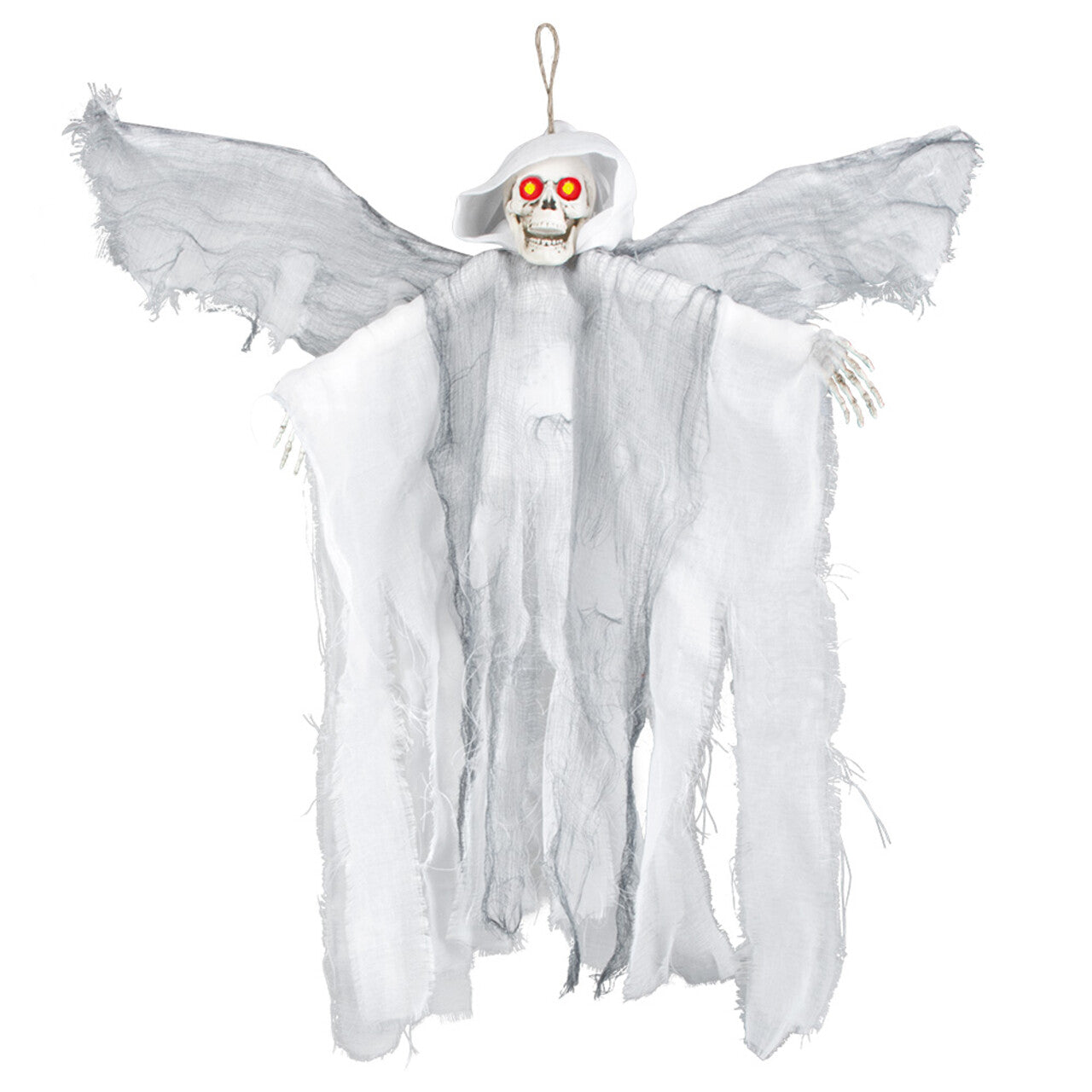 Op deze afbeelding zie je een Decoratie, van het merk Boland. Hangdecoratie Enge Engel Spook Met Licht En Geluid