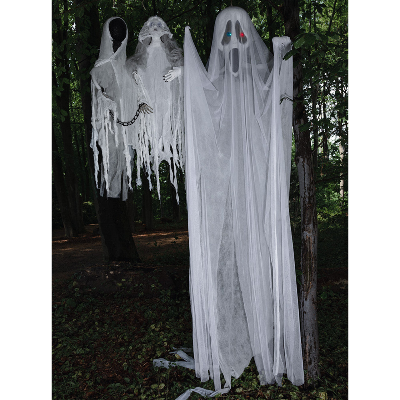 Op deze afbeelding zie je een Decoratie, van het merk Boland. Hangdecoratie White Ghost Met Licht