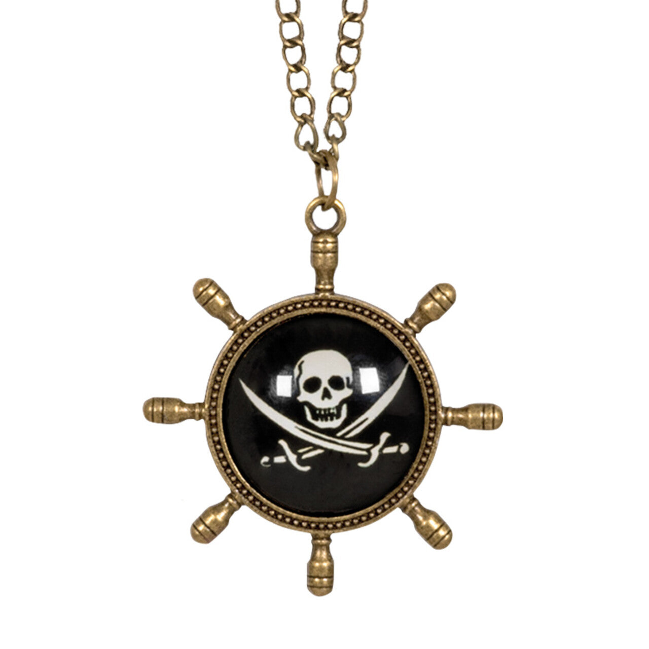 Op deze afbeelding zie je een Accessoires, van het merk Boland. Ketting Piraat Stuurwiel