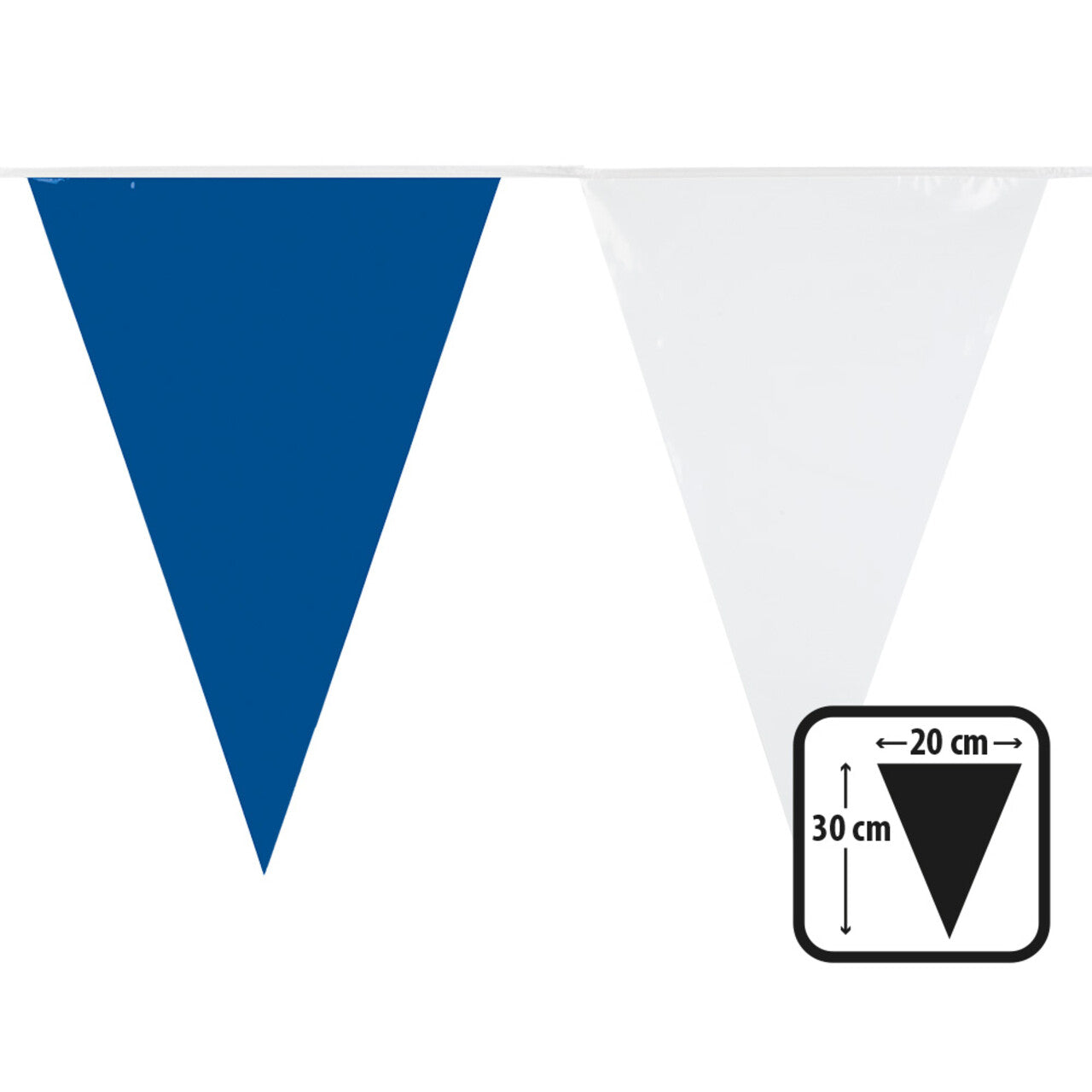 Op deze afbeelding zie je een Decoratie, van het merk Boland. Pe Vlaggenlijn Blauw / Wit