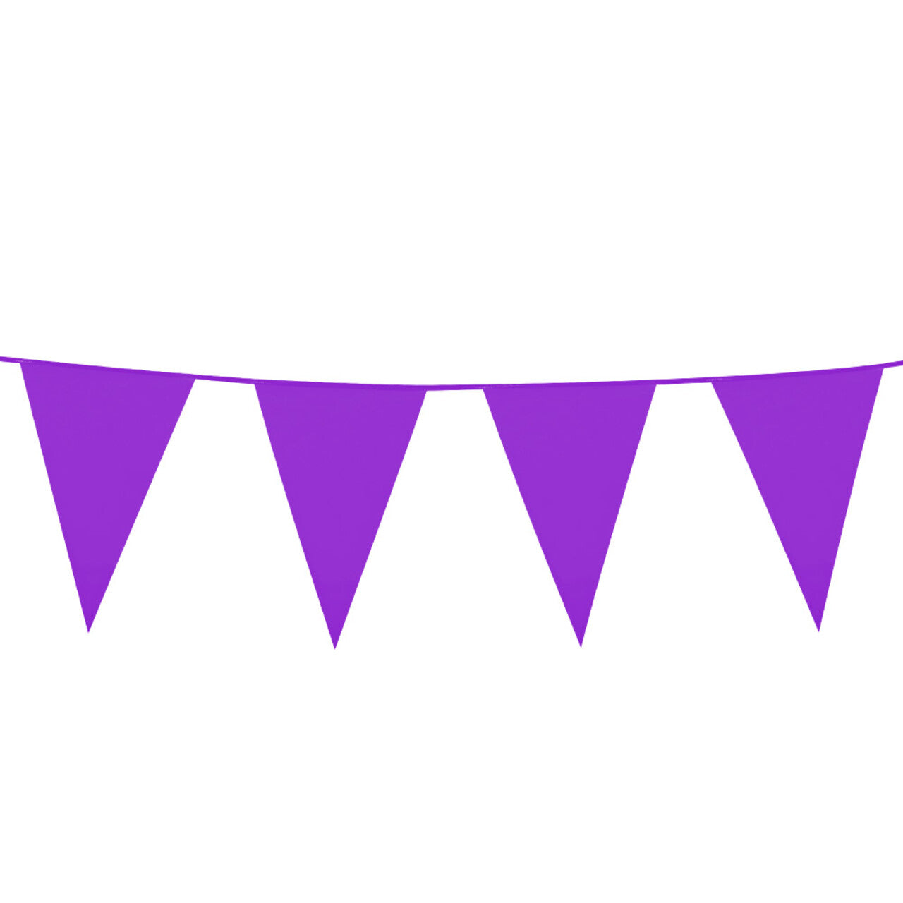 Op deze afbeelding zie je een Decoratie, van het merk Boland. Pe Vlaggenlijn Met Grote Vlaggen Paars