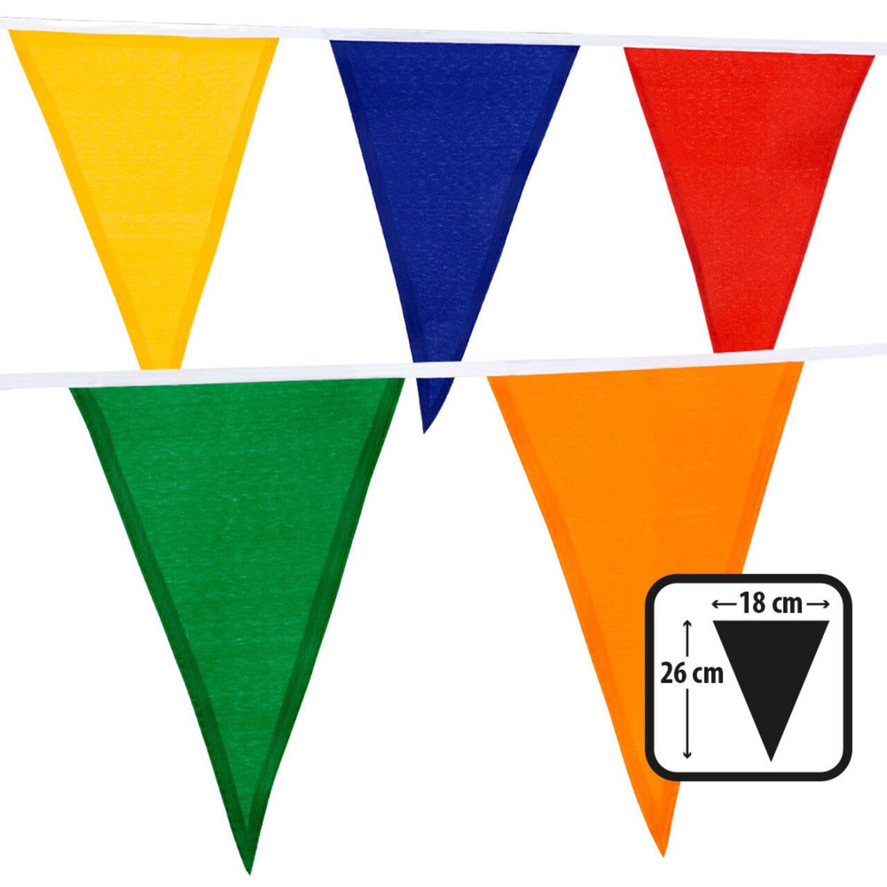 Op deze afbeelding zie je een Decoratie, van het merk Boland. Feest Vlaggenlijn Multicolor