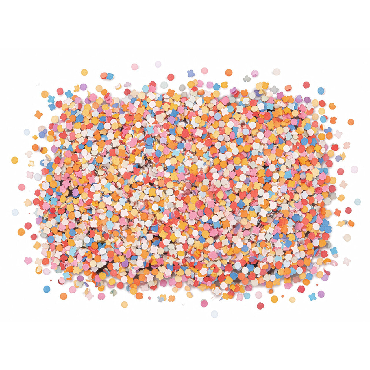 Op deze afbeelding zie je een Decoratie, van het merk Boland. Pretvlokjes Confetti 1 Kg