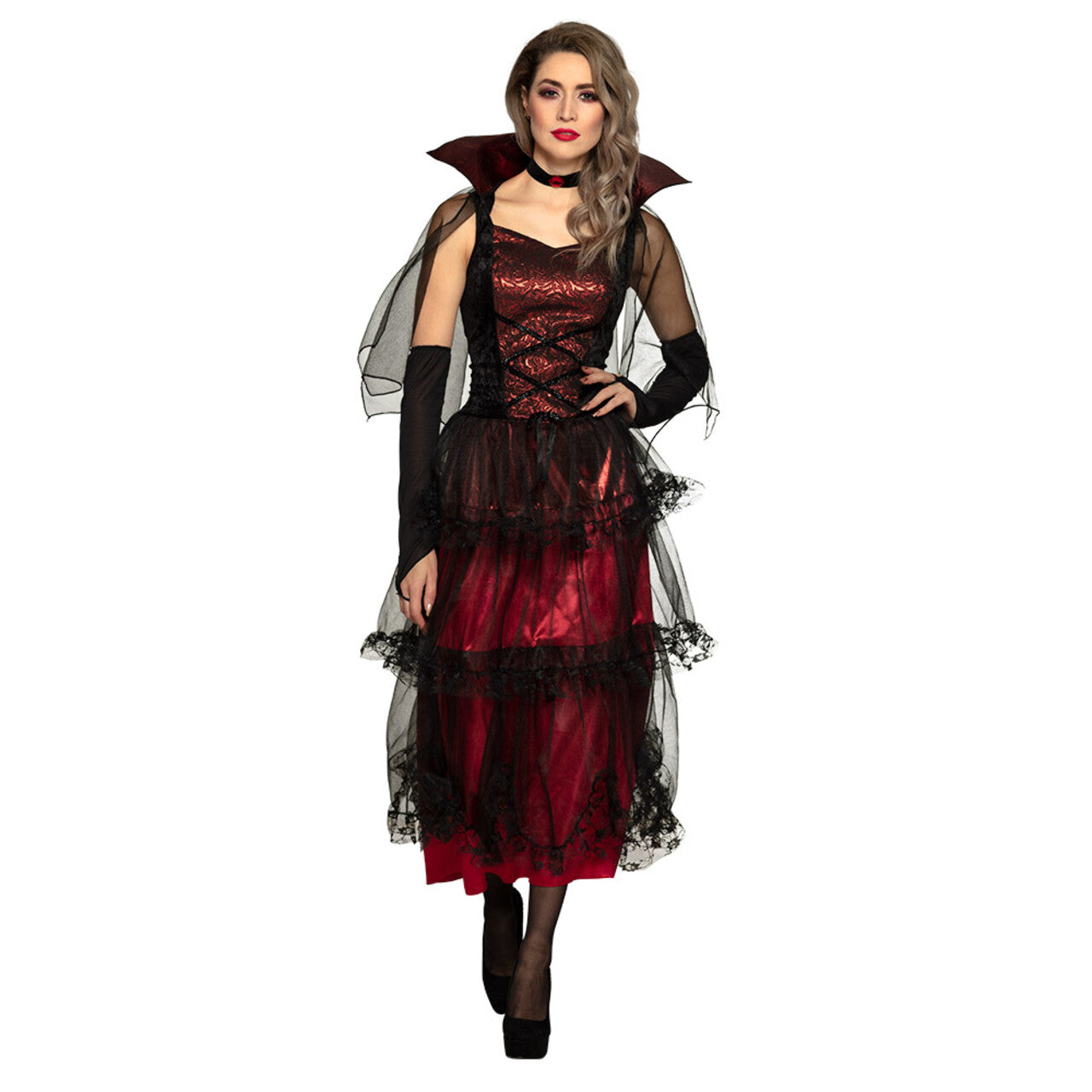 Op deze afbeelding zie je een Kostuums, van het merk Boland. Midnight Vamp Vrouw Kostuum